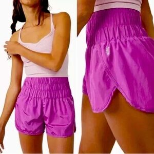 Free People The Way Home Shorts in Magenta, NWOT, Size L, Retail $30